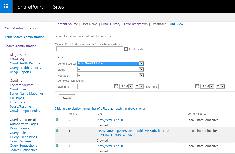 Clear The Search Index In SharePoint Server 2016