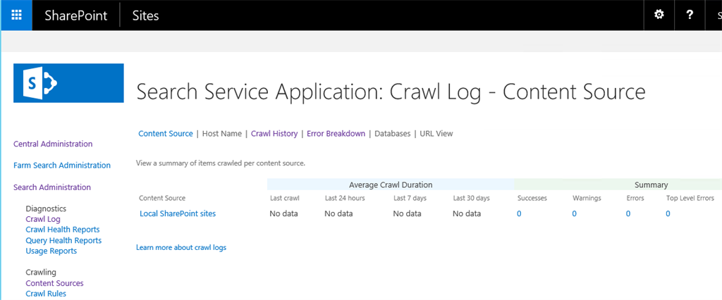 Clear The Search Index In SharePoint Server 2016
