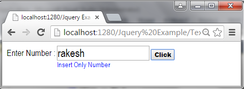 Create Numeric Validation TextBox Control In ASP.NET Using jQuery