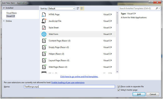 Create Numeric Validation TextBox Control In ASP.NET Using jQuery