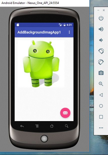 Create A Background Image In Android Application Using Android Studio
