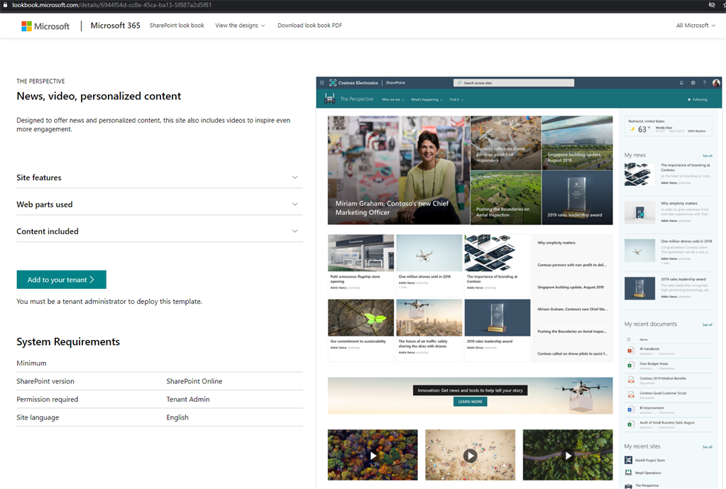 Implementing Templates From Microsoft Look Book