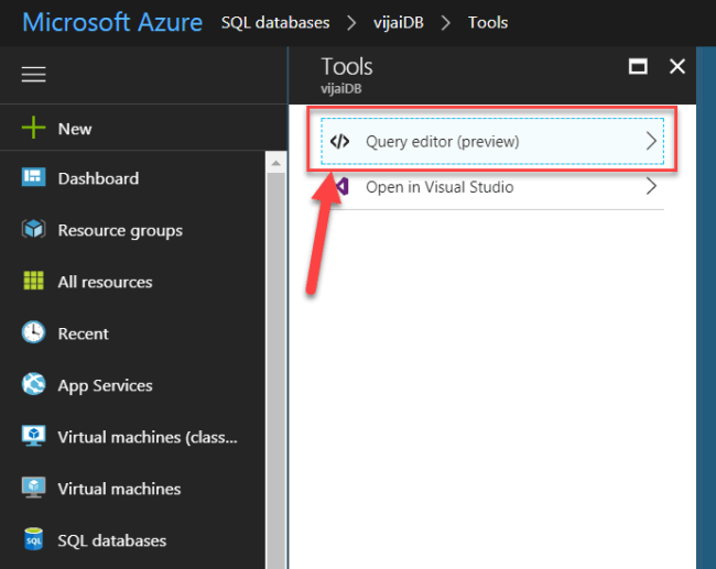 How To Query The SQL Database In The Azure Portal
