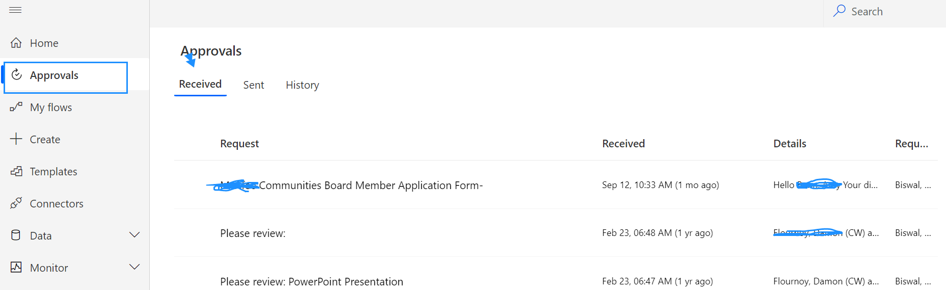 Approvals in Microsoft Power Automate