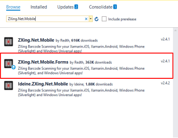 Using ZXing (Code 128 Scanner) in Xamarin Forms