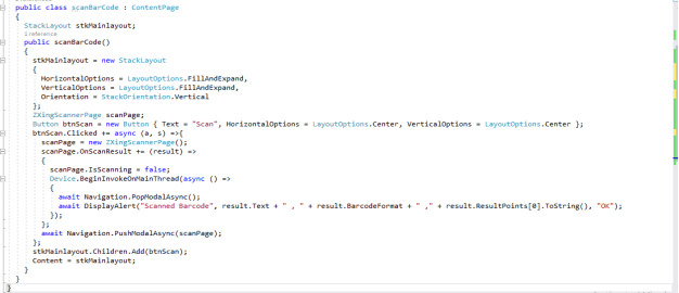 Using ZXing (Code 128 Scanner) in Xamarin Forms