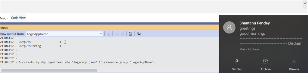 Create A Logic App In VS 2019 And Publish It To Azure