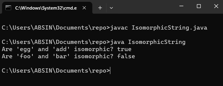Check If Two Strings Are Isomorphic in Java