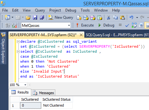 SQL Server - Check If The Failover Cluster Is Configured Or Not