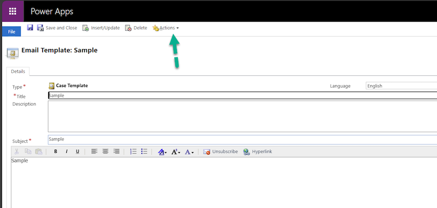 Subcomponent cannot be added to the solution in Dataverse