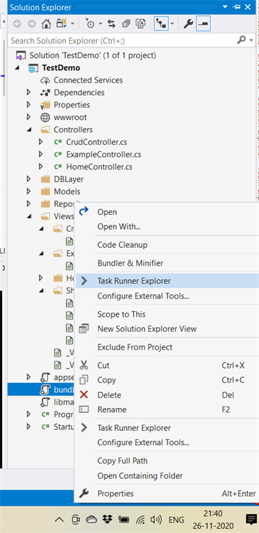 Bundling and Minification in .NET CORE MVC