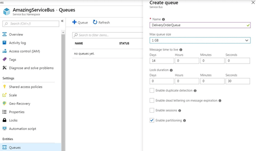 Order Delivery Application by Azure Service Bus Queue