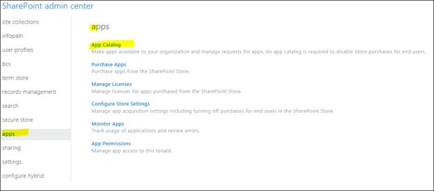 Create First App Catalog Site Collection On Office 365/SharePoint Online