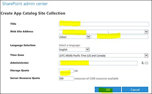 Create First App Catalog Site Collection On Office 365/SharePoint Online