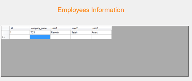 Display Single DataTable Data In Different Column Of Datagridview