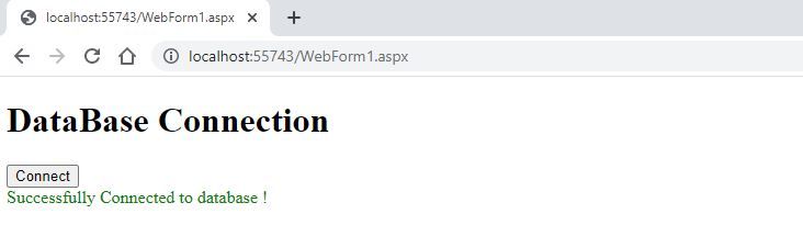 C# Database Connection
