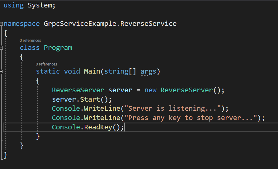 gRPC Example in C#