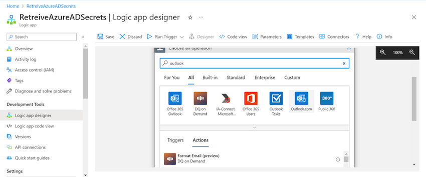 Azure Logic App as a Connector to send notification