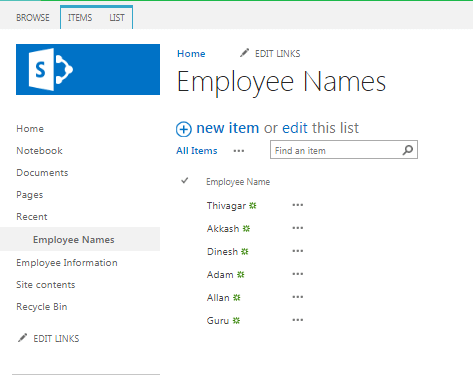 Create List Relationship By Using Unique Value