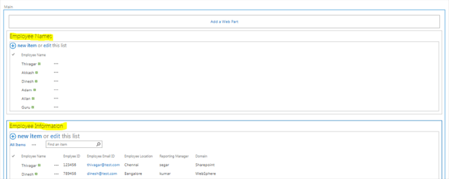 Create List Relationship By Using Unique Value