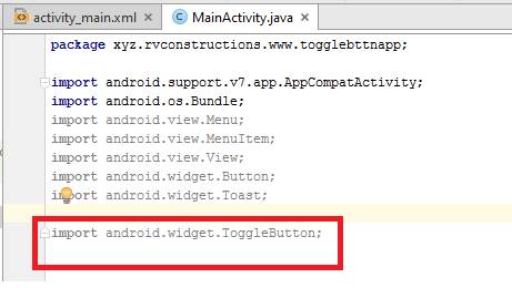 Create A Toggle Button App In Android Application Using Android Studio