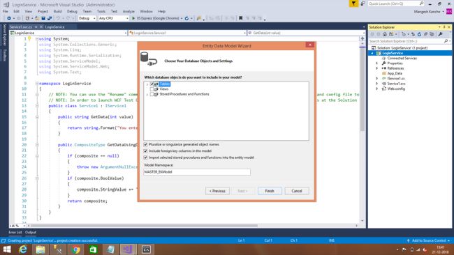 Log In Using ASP.NET MVC and WCF SOAP With Entity framework Using LINQ