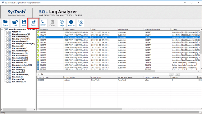 Forensic Analysis of Users Who Performed Certain Transactions on Database