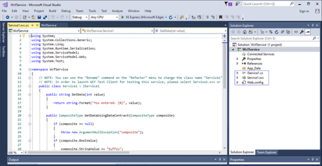 Create WCF Service In Visual Studio 2017
