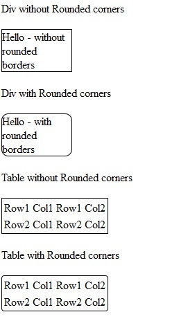 Easy Rounded Corners Using Css3 Easy Rounded Corners Using Css3, Table Border Rounded Corners