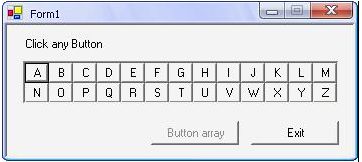 Button Array Using C#