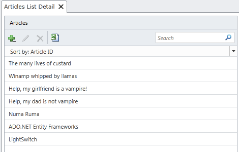 Records in LightSwitch 2011