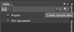 create simple data in Blend