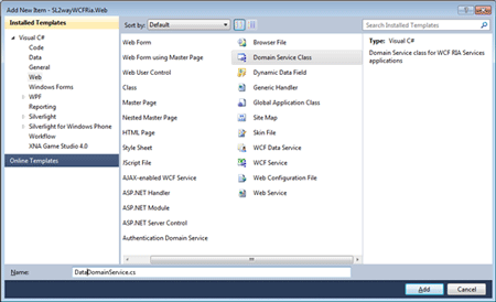 Silverlight 5 WCF RIA Services