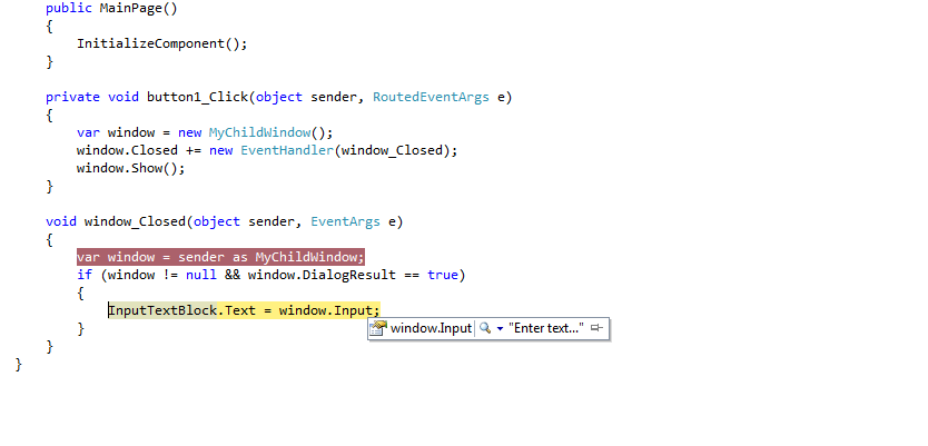 Silverlight Child Window