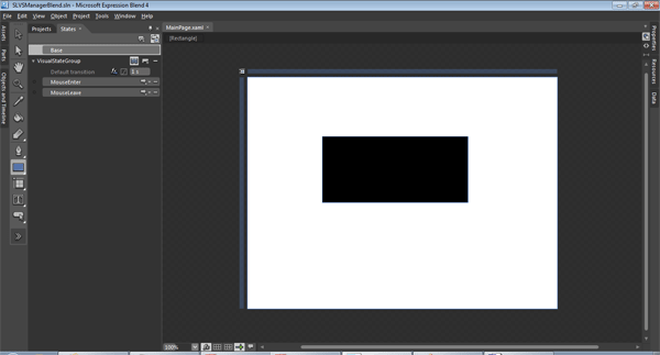 add rectangle in expression blend