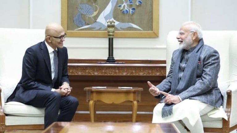 Narendra Modi and Satya Nadella