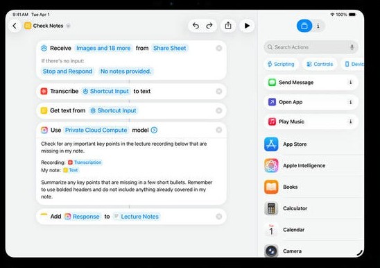 Apple's iPadOS 26 Shortcuts
