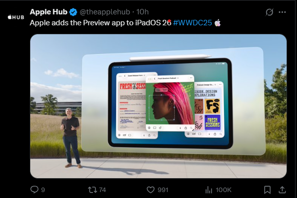 Apple's iPadOS 26 Preview