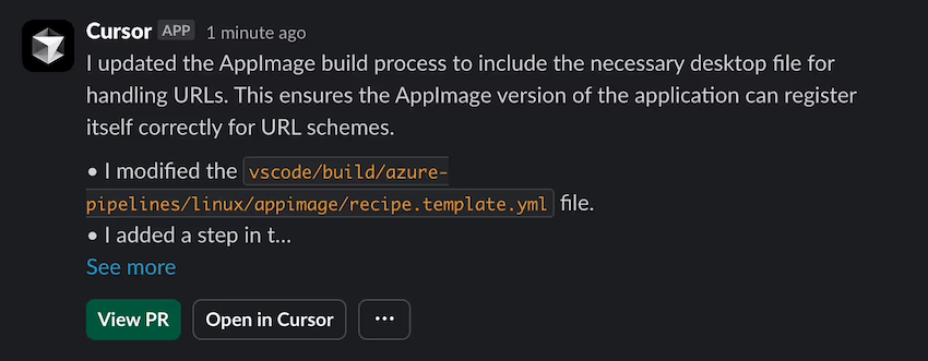Cursor Agent on Slack
