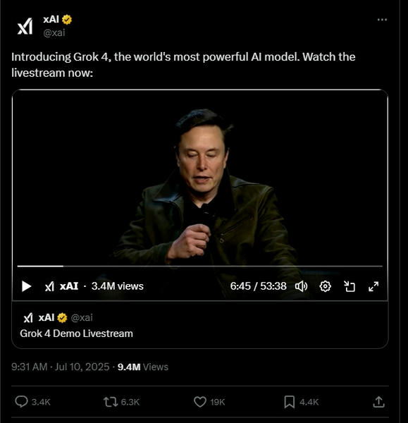 xAI Grok 4
