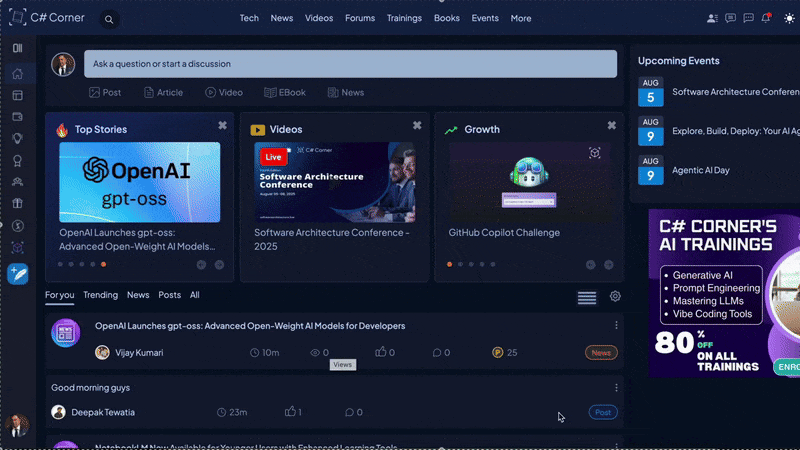 C# Corner Light Theme