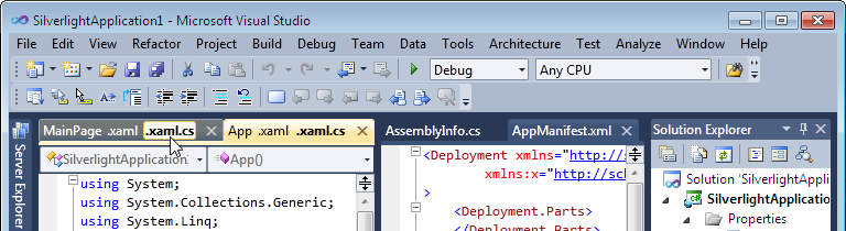 Tabs Studio in Visual Studio 2010