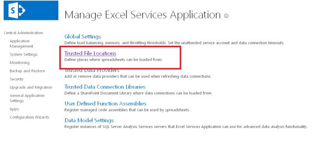 Configure Excel Services in SharePoint