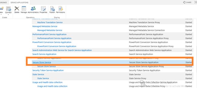 Secure Store services