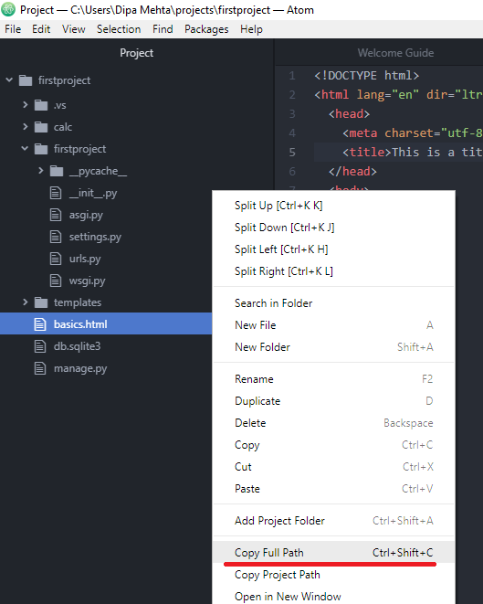 Django Bootcamp?? With Atom Editor