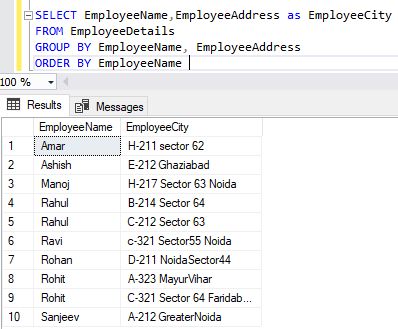 SQL SELECT - GROUP BY Statement