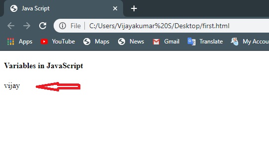 Variables In JavaScript image.