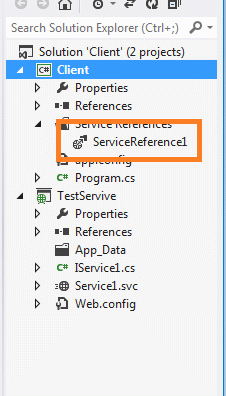 add reference in wcf application