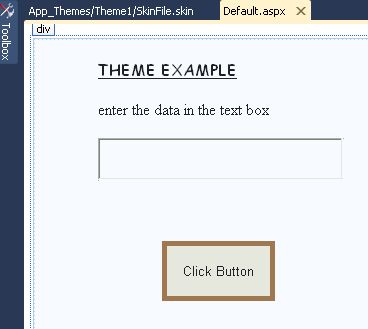 Creating Web Application Using Themes in ASP.NET