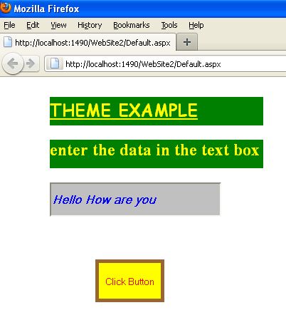 Creating Web Application Using Themes in ASP.NET